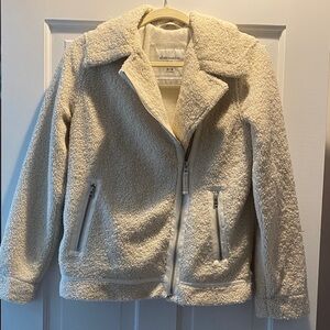 Abercrombie & Fitch Off-White Teddy Jacket